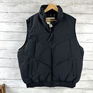 Wrangler Western Cowboy Goose Down Puffer‎ Puffy Vest Mens Large Black